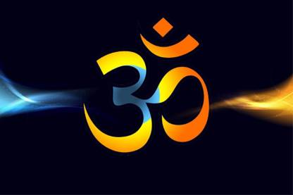 AthahDesigns Religious Wall Poster om-with-dark-background-and-waves-dp-swy Paper Print