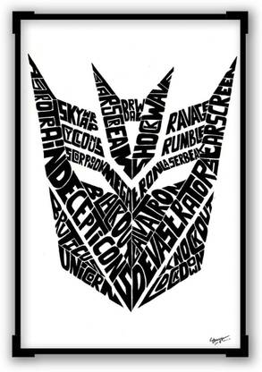 Wall Poster Decepticons Autobots Transformers Inspired Paper Print