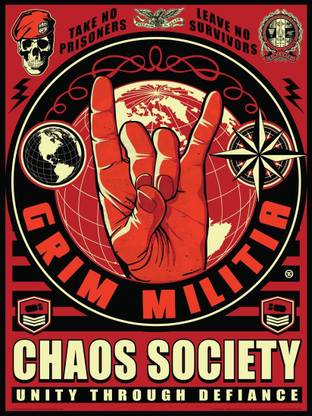 Wall Poster Chaos Society Unity Through Defiance Paper Print