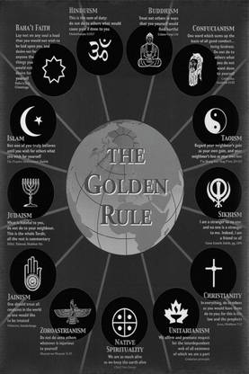 AthahDesigns Religious Wall Poster the-golden-rule-bk-azqywa Paper Print