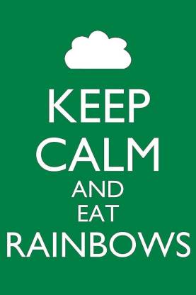 Wall Poster - Keep Calm And Eat Rainbows Paper Print