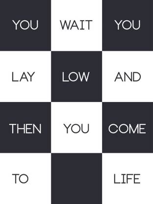 Aabhaas Wall Poster You Wait You Lay Low and then come to Life Paper Print