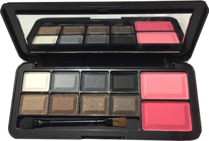 M.A.C PROFESSIONAL HALSEY SERIES 8 EYESHADOWS, 2 COLOR BLUSHER