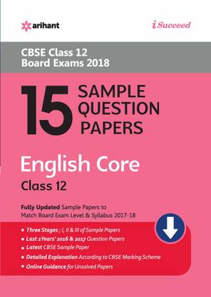 15 Sample Question Papers English Core Class 12th Cbse