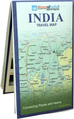 India Travel Map Paper Print