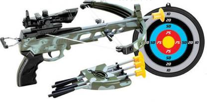 Tiny's World Pistol Crossbow Toy Archery Set With Safe Dart Bows & Arrows