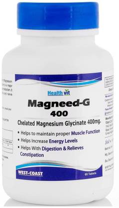 HealthVit Magneed-G 400 Chelated Magnesium Glycinate 400mg 60 Tablets