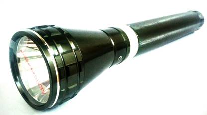 Black Akari torch 2100l 1000metres long range power light rechargable Torch