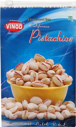VINOD Roasted Salted Pistachio Nut (Pista) 250 gm Pack of 1 Grade - Big Size Pistachios