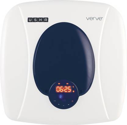 USHA 25 L Storage Water Geyser (Usha Verve Digital with Remote, White Blue)