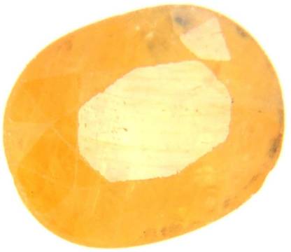 AJ Yellow Sapphire Stone Original Certified Loose Precious Pukhraj Gemstone 7 Ratti Sapphire Stone