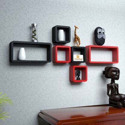 CraftOnline wooden and rack shalf Wooden Wall Shelf