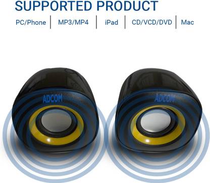 ADCOM 2.0 Multimedia Speakers Laptop/Desktop Speaker