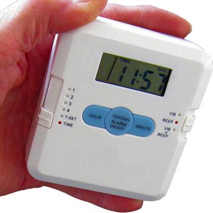OVO Digital Medicine Organizer and Reminder ? Four pill compartments – Four alarms a day – Vibrating, Beep or Both Alarm and Snooze – All medication-time settings resume automatically – 12 Months Warranty (Battery Included). DZF-98PS Pill Box