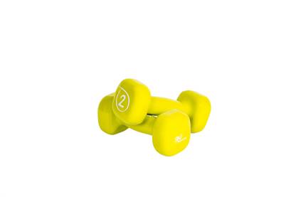 Technix VINYL DUMBBELLS - 2Kg (Pair) Fixed Weight Dumbbell