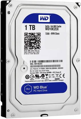 WD Blue 1 TB Desktop Internal Hard Disk Drive (HDD) (WD10EZEX)