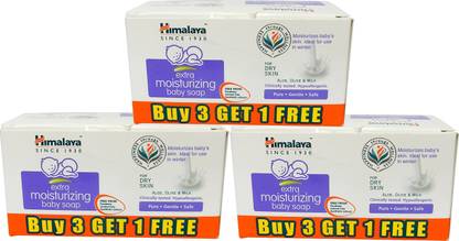 HIMALAYA ExtraMoisturizing Baby Soap (Buy 3 Get 1)