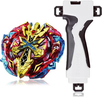 apurbas Beyblade Burst Starter B-48 Xeno Xcalibur M.I Beyblades with Launcher + grip Stater set High Performance Battling Top