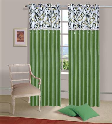 Ville Style 214 cm (7 ft) Door Polyester Room Darkening Curtain (Pack Of 2)