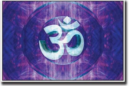 Om psychedelic art on LARGE PRINT 36X24 INCHES Photographic Paper