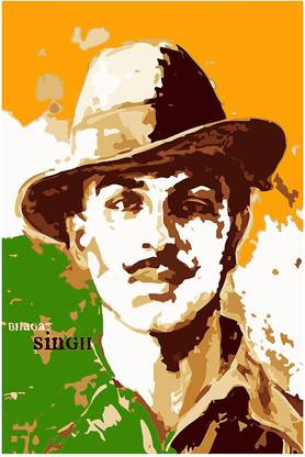 Bhagat Singh Abstract HD Wallpaper on Art Paper Fine Art Print