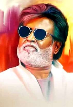 Rajinikanth - A Digital Painting-15 poster on LARGE PRINT 36X24 INCHES Photographic Paper