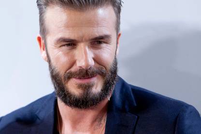 david beckham beard face football player on fine art paper 13x19 Fine Art Print
