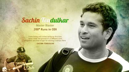 sachin tendulkar cricketer background wallpaper on LARGE PRINT 36X24 INCHES Photographic Paper