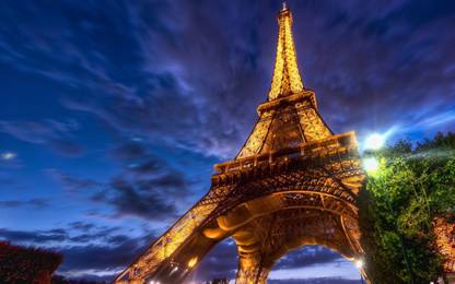 Amazing Lighting Wallpaper of Eiffel Tower Wonder of the World in Paris France HD Wallpapers poster on LARGE PRINT 36X24 INCHES Photographic Paper