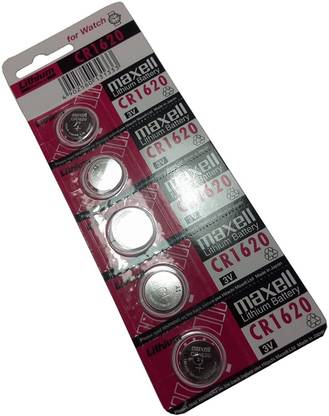 ENERZY Maxell CR1620 3V Lithium Button Coin Cell -5 pcs  Battery