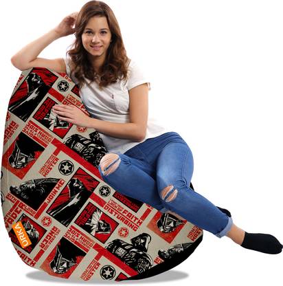 ORKA XXL "Starwars Darth Vader" Digital Printed Bean Bag  With Bean Filling