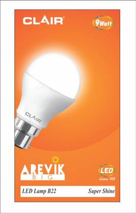 clair 9 W Basic Standard B22 LED Bulb