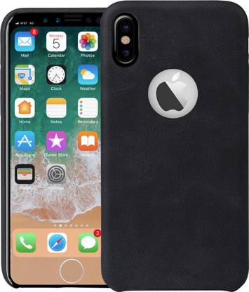 UNIQ Back Cover for Apple iPhone X (Outfitter Logo Cut Premium Leatherette With Seamless Fit Protection Case)