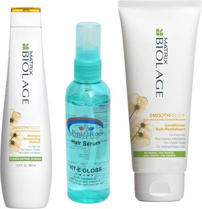MATRIX Smooth Proof Conditioner & Shampoo with Pink Root Hair Serum