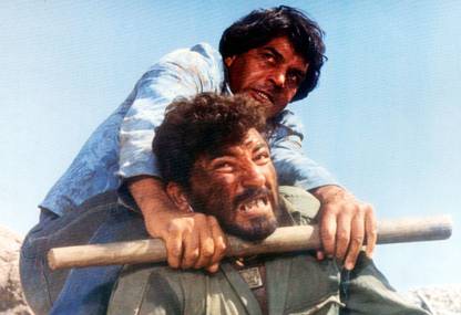 Sholay Poster Dharmendra with Gabbar on LARGE PRINT 36X24 INCHES Photographic Paper