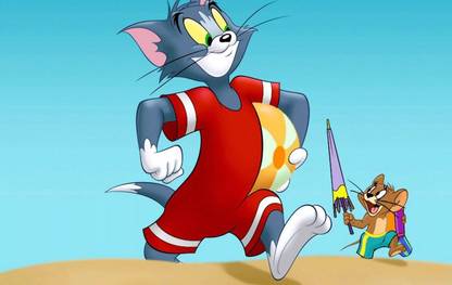 Tom and Jerry Background Wallpaper poster on LARGE PRINT 36X24 INCHES Photographic Paper