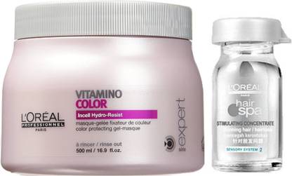 L'Oréal Paris Paris Vitamino Color Hair Spa With Stimulating Concentrate For Thinning Hair