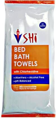 SHi Bath, Hand & Face Towel Set (Pack of 10, White)