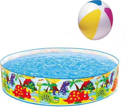 INTEX ® Original 4ft Ocean Reef Snapset Pool With Ball Inflatable Swimming Pool
