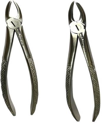 SS White Extraction Forceps Set Upper Molar Left & Upper Molars Right Fig. No. 89 -90 Serrated Forceps