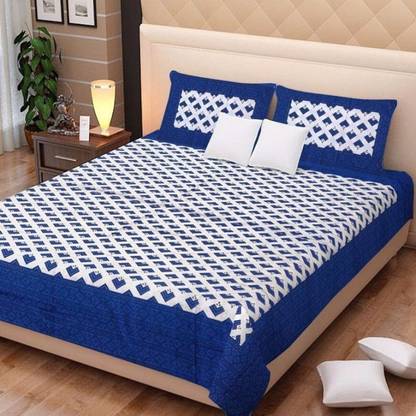 Saba Dream Collection 200 TC Cotton Double Printed Flat Bedsheet