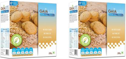 GAIA Lite Sugar Free Bites 200g (Pack of 2) Biscotti Biscuit