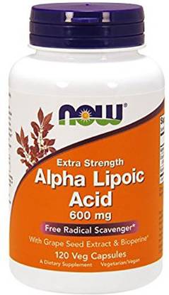 Now Foods Alpha Lipoic Acid 600 Mg 120 Veg Caps
