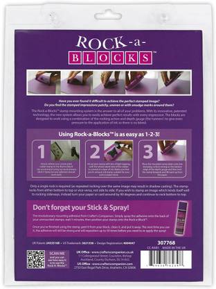 Crafter'S Companion Rock-A-Blocks Stamping Block Set 4/Pkg-4"X6", 3"X4", 1.5"X6", 1"X1"