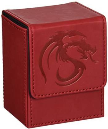 BCW Red Leatherette Deck Locker LX Holds 80 Collectible Gaming Cards and Dice for sale online