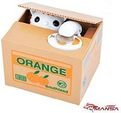 Mansa Cute Stealing Coin Cat Money Box Panda Bank Coin Bank