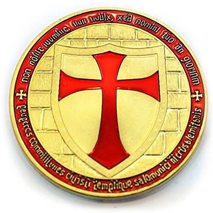 The Masonic Exchange Commemorative Knights Templar Cross Masonic Mason Gold Coin Coin Bank