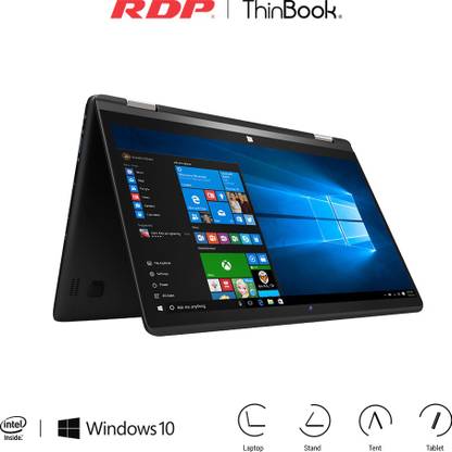 RDP ThinBook Intel Atom Quad Core 7th Gen - (2 GB/32 GB EMMC Storage/Windows 10) 1110 2 in 1 Laptop