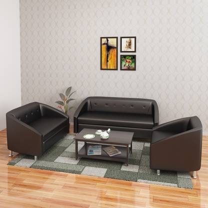 Hometown Belfast Leatherette 3 + 2 + 1 Sofa Set