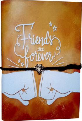 GOONJ CREATIONS Friendship is a most beautiful bond that ties souls forever. Cherish your bond and pen down all your memorable moments in this completely handmade diary. This handcrafted journal with specially designed cover page is ideal for personal use and gift purpose. Regular Diary UNRULED 108 Pages